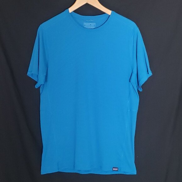 Patagonia Capilene Cool Lightwieght SS Crewneck Shirt - Blue - Sz M* - Picture 1 of 4